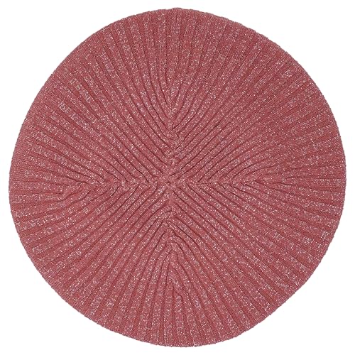 Hair Snood, Knit Slouchy Beret Beanie Lightweight, Jewish Head Coverings for Women, Cancer Headwear for Women Chemo Sleep Hat - color: Canyon Rose Thin Ribbed