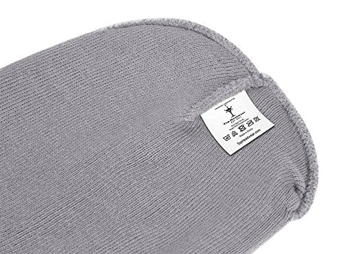 TOP HEADWEAR Cuffless Beanie for Men Women, Unisex Short Beanies Skull Cap - color: Heather Grey