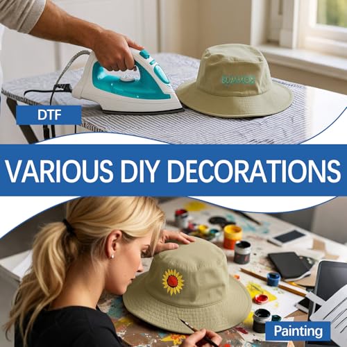Bucket Hats Bulk Solid Color DIY Blank Hat Bucket Hats for Men, Women and Adults - color: 3pcs Khaki Bucket Hat