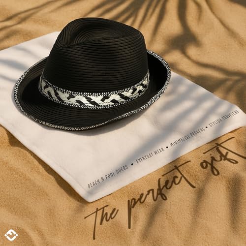 Funky Junque Short Brim Fedora Packable Sun Hat for Women - color: Black