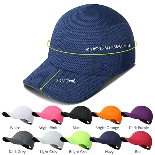 GADIEMKENSD Women's Race Day Running Cap Performance Mesh Hat - Excellent Ventilation, Lightweight, Reflective Safety - color: Dark Blue