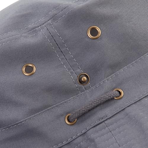 Extra Big Size Brushed Twill Aussie Hats - color: Charcoal, size: X-Large-XX-Large