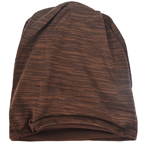 VECRY Men Slouch Hollow Beanie Thin Summer Cap Skullcap - color: Brown