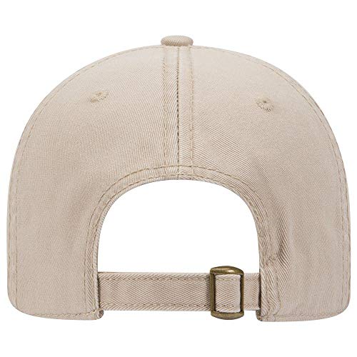 OTTO 6 Panel Low Profile Garment Washed Superior Cotton Twill - color: Khaki