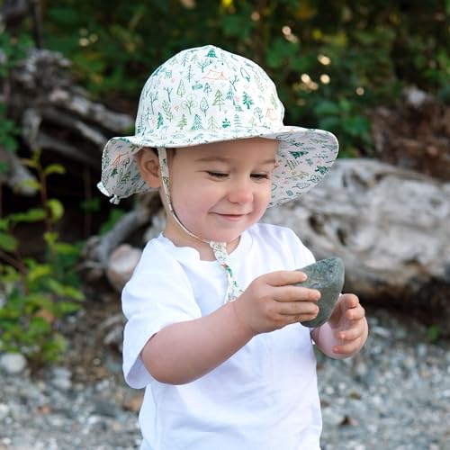 JAN & JUL Adjustable Cotton Floppy Sun Hat with 50+ UPF Protection for Boys - color: Camp Grove, size: 5-12 Years
