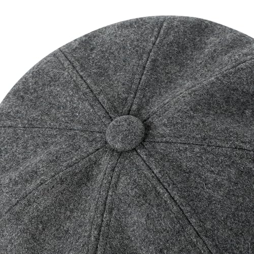 Newsboy Cabbie Baker boy hat Beret Cap for Women Pageboy Visor Paperboy Hat Sailor Fiddler Hat Adjustable - color: Gray