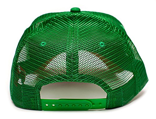 Custom California Republic State Flag Cali Unisex-Adult Trucker Hat Multi - color: Green/Red, size: Medium-Large