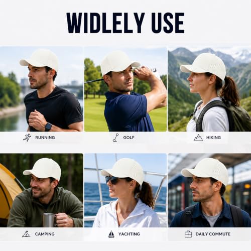 Quick Dry Baseball Cap Curved Brim Snapback Hat Mesh for Men Women - color: Pink+lightgrey+offwhite