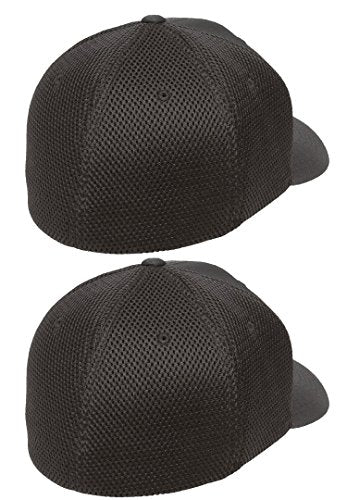 Flexfit mens Visor - color: 2pack (2-black Caps), size: Large-X-Large