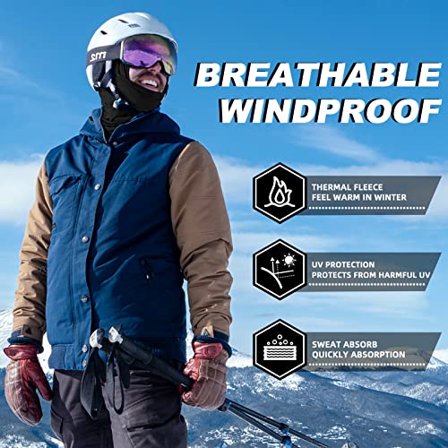 ROCKBROS Windproof Thermal Balaclava Ski Mask for Men and Women Cycling - color: Chestnut Brown