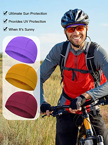 SATINIOR 9 Pcs Skull Caps Helmet Liner, Women Men - color: Multiple Colors