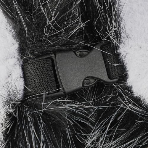 PURFUN Fuzzy Faux Fur Ushanka Russian Hat for Men Women, Winter Plush Full Hood Earflap Cap Cycling Ski Hunting Trapper Hat - color: White