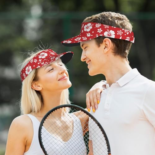 Stylish Visor Cap, Adjustable Lightweight Sun Hat for Men Women Teens - Sports, Beach, Golf, Tennis - color: Hibiscus Pattern With Turtle Pattern 1