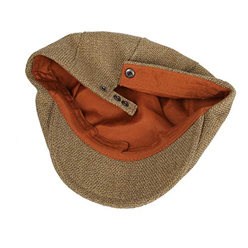 WITHMOONS Ivy Cap Summer Linen-Like Cotton Newsboy Irish Golf Hats MZ30038 (Brown)