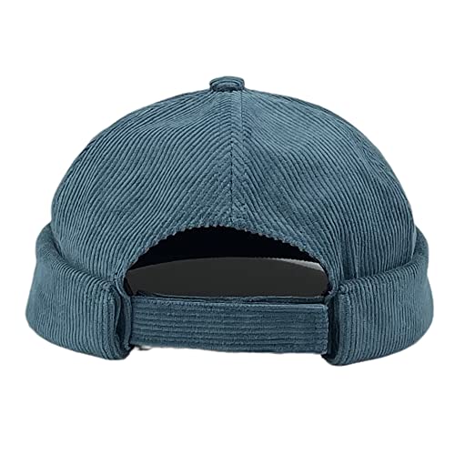 Vintage Old School Unisex Roll Cuff Brimless Sailor Docker Hat - color: 389-green