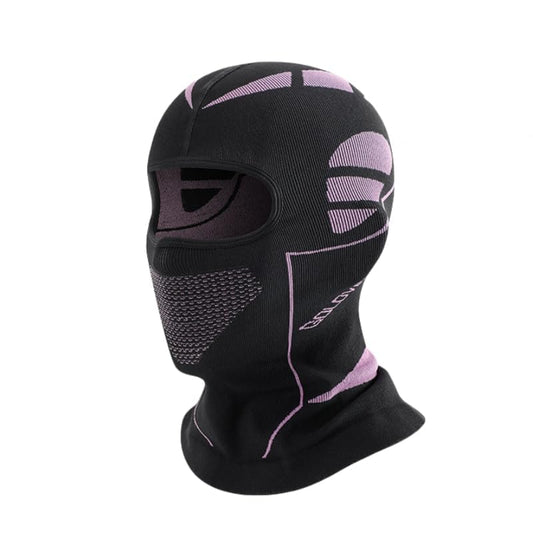 Winter Ski Mask for Men Women, Helmet Friendly Motorcyde Balaclava Full Face Masks Cold Weather Head Cover for Skiing - color: Black&purple