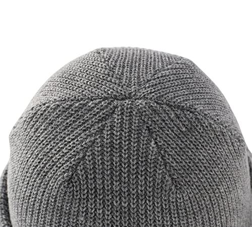 Connectyle 2 Pack Classic Cuffed Beanie Hat for Men & Women Warm Winter Knit Hat Thick Beanies Skull Cap Acrylic Watch Cap - color: Black+light Grey