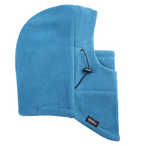 REDESS Winter Windproof Hat, Unisex Children Heavyweight Balaclava, Ski Mask with Thick Warm Fleece Face Cover - color: Lake Blue