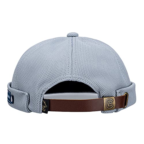 CLAPE Watch Cap Work Beanie Corduroy Docker Leon Brimless Hat Rolled Cuff Harbour Hat - color: Ct18-gray