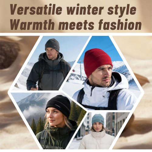 Honeycomb Thermal Skull Cap Beanie for Men Women - color: Aa-e11- Heather Blue