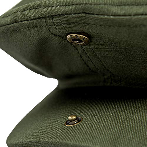 Men Ivy Cap Cotton Twill Newsboy Flat Hat - color: Green, size: 7 3/8