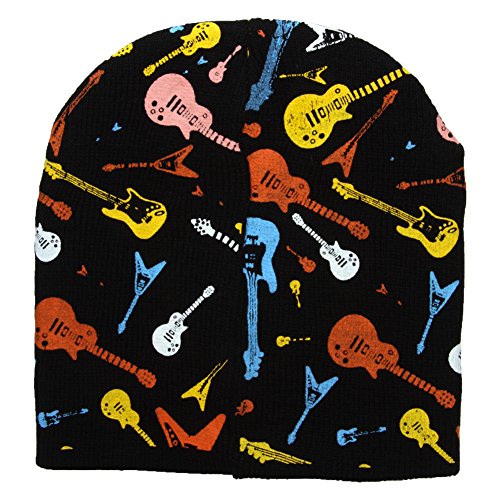 Gravity Threads Guitars Cuffless Short Beanie - Black