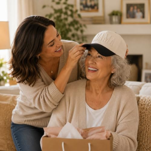Women’s Mama Trucker Hat Trendy, Embroidered Adjustable Mom Baseball Cap, Two-Tone Ponytail Hat for Outfits - color: White