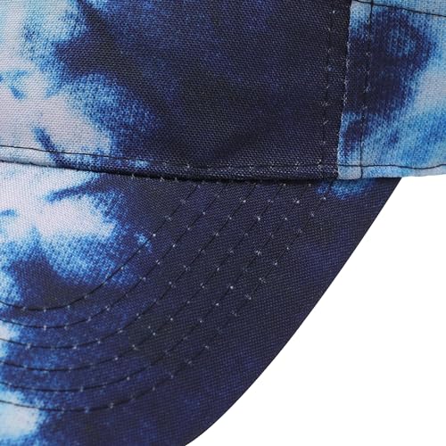 ZLYC Print Sports Sun Visors for Women Girls - color: Tie Dyed Navy
