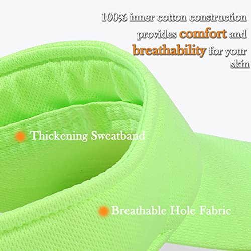 Sun Visor Hat Adjustable Outdoor Sports Cap for Men Women Adults - color: #1 Green-1