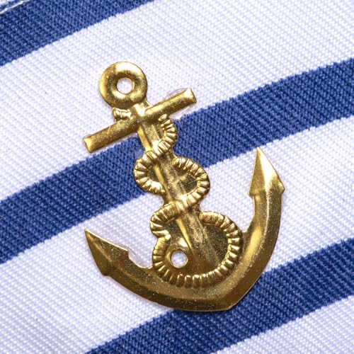 ALVOGIMOR Sailor Captain Navy Hat for Women,White Sailor Captain Cap Sail Hats for Navy Costume Dressing Up Halloween Party Accessory
