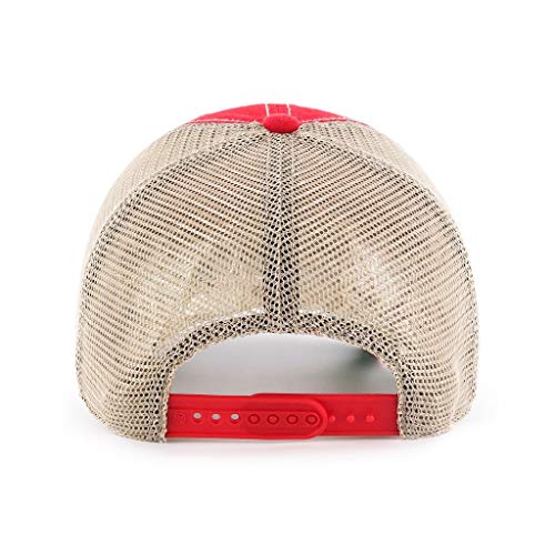 47 Brand Blank Trawler Trucker Mesh Clean Up Snap Back Adjustable Dad Hat Cap - One Size - color: Red