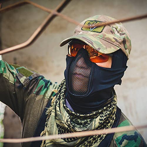 OneTigris Tactical Balaclava Mesh Mask Full Head Airsoft Face Protector - color: Tan
