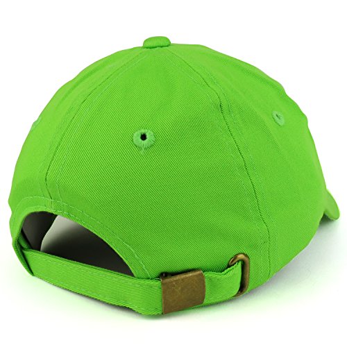 Trendy Apparel Shop Plain Unstructured Relaxed Style Dad Hat - color: Lime