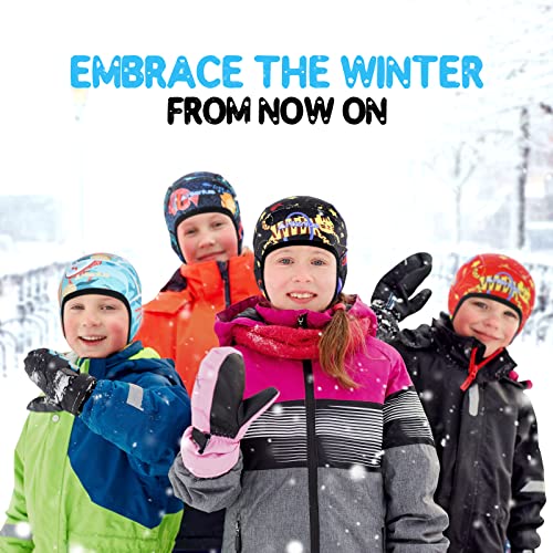 Hikenture Kids Skull Cap Helmet Liner Winter Hat for Boys and Girls Beanie Ski Hat with Thermal Fleece for Snow Sports⦠- color: Black8