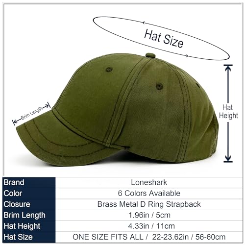 Loneshark Short Brim Baseball Hat for Running Small Bill Umpire Cap - color: Green