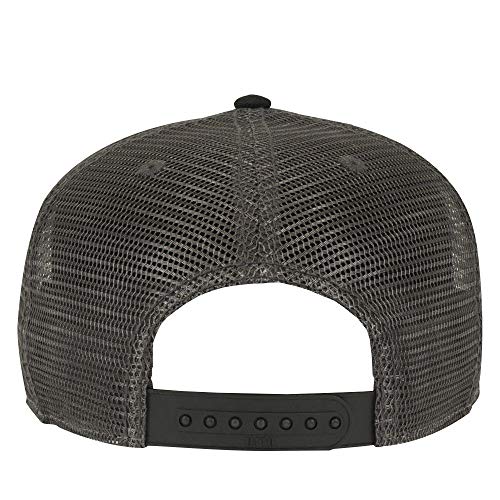 OTTO SNAP Hawaiian Pattern Square Flat Visor 6 Panel Pro Style Snapback Hat - color: Blk/Blk/Ch.gry