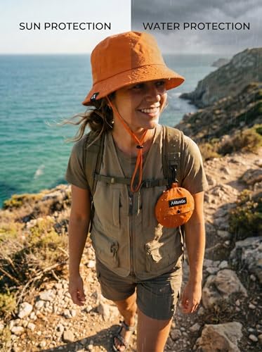 Waterproof Bucket Hat UPF50 Quick Dry Sun Hat for Men Women Lightweight Hiking Fishing Cap Foldable Packable Outdoor - color: Neon Orange