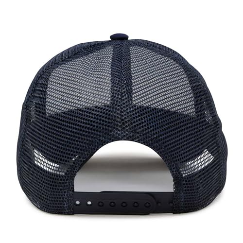 DALIX Two Tone Trucker Hat Summer Mesh Cap with Adjustable Snapback Strap - color: Navy Blue, size: One Size