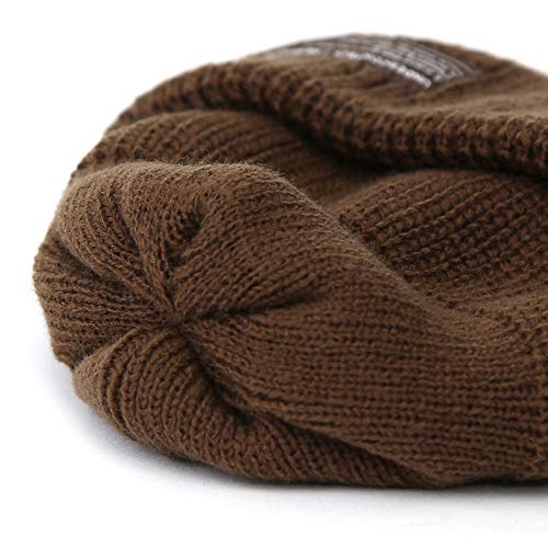 UNDERCONTROL Winter Trawler Fisherman Beanie Men Women Unisex Stylish Plain Docker Skull Hat Roll up Watch Cap Color Pack - color: Brown