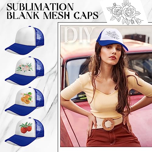 Vabean 24 Pack Sublimation Blank Trucker Hat Bulk Mesh Cap - color: Colorful