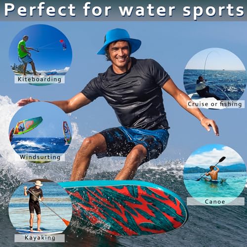 Seektop Surf Bucket Hat with UPF 50+ UV Protection, Waterproof Surfing Hat - color: Blue