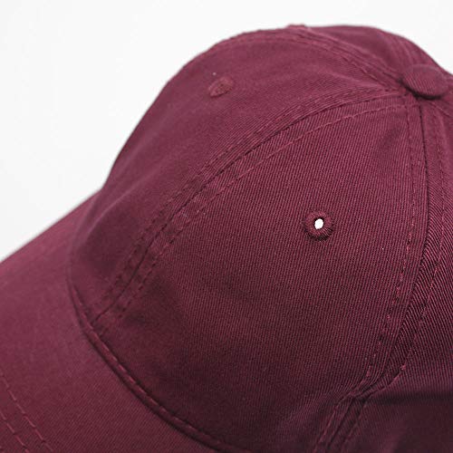 Classic Blank Dad Hat Cotton Adjustable Strap Baseball Cap - color: Maroon