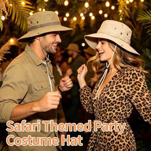 PFFY Sun Boonie Hats for Men UPF 50+ Bucket Hat for Fishing Safari Hunting - color: Pureblue