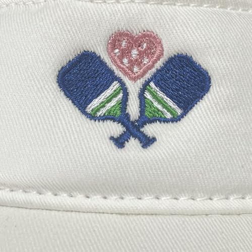 Embroidered Adjustable Sun Visor for Women Men Outdoor Golf Tennis - color: Pickleball Navy