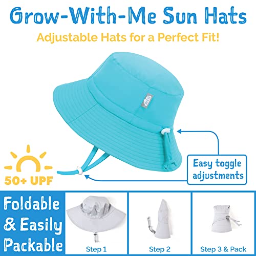 JAN & JUL Kids' Quick Dry Beach Bucket Sun-Hat for Swimming - color: Dinoland, size: 6-24 Months