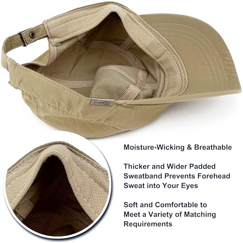 Loneshark Water Resistant Military Hat Quick Dry Cadet Cap Army Flat Top - color: Sport-logo-khaki