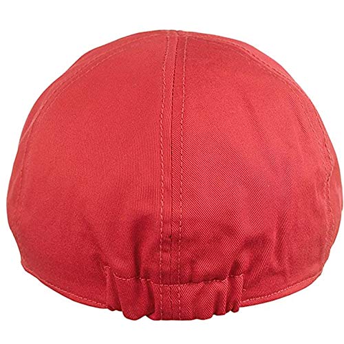 Men’s Flat Cap – 6 Panel Duckbill Ivy Hat, Lightweight Cotton Driving Cap with Elastic Band, Classic Newsboy Golf Hat - color: Peach