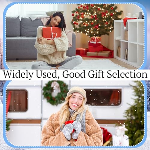 Jenaai Winter Beanie with Brim and Earflap for Woman Outdoor Warm Thermal Knitted Hat for Women Men Cold Weather - color: Beige