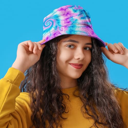Silkfly White Cotton Bucket Hat for Tie Dye Blank Sun Hat DIY Sublimation with Accessory for Tie Dye Party - size: Large