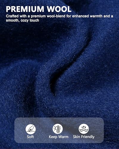 GADIEMKENSD Winter Bucket Hat - Premium Wool, Packable, Plain Colors, Unisex Warm Hat - color: Blue 2.0, size: Medium